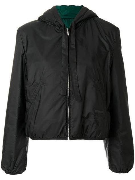 prada hooded padded jacket|prada jacket outlet.